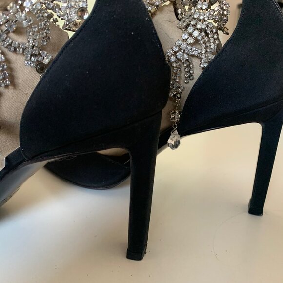 St. John crystal black ankle-strap heels - Picture 5 of 12